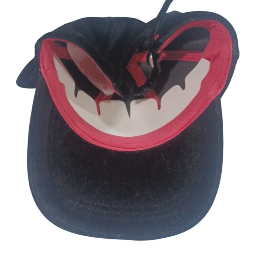 New Minnie Mouse Ears  Adult Velvet Adjustable Hat Cap With Pink Floral Bow - Picture 7 of 10